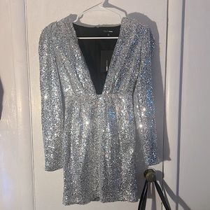Silver Dress for any occasion (party,club,prom,date night)